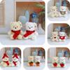 Scarf Teddy Bear Plush Toys Cartoon Stuffed Dolls Room Decorations Kid Gift Xmas
