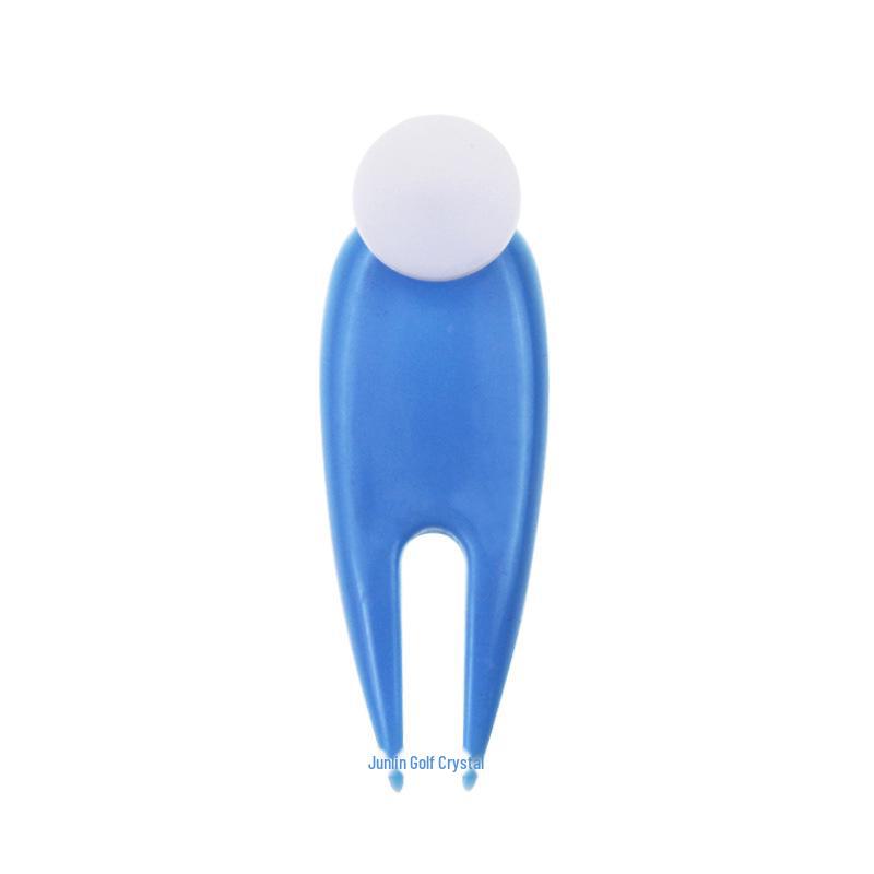 

Инструмент для ремонта следов от мяча на вилке для гольфа на лужайке — пластиковая вилка для ремонта газона и фервея синий