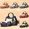 Fashion Flower Pattern Handbag With Inner Zipper Pocket And Crossbody Strap For Women