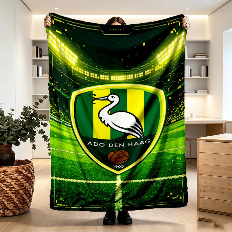ADO Den Haag Print Blanket - Soft & Comfortable, for Bedroom, Travel, Sofa, Home Decoration - Birthday Christmas Gift for Friend