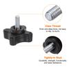 uxcell 6pcs Star Knobs M5x12mm Male Thread Plastic 4 Star Stud Knobs Hand Tighten
