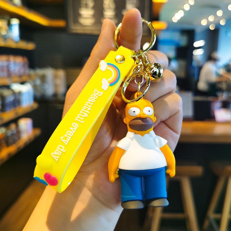 

Classic New Family of Celebrities The Simpsons Family Anime Keychain Car Keychai Bag Accessories Cute Personalized Gifts Fashion