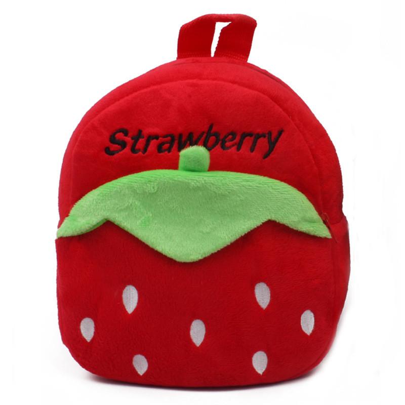 Baby Cute Plush Backpack With Fruit Pattern For Kindergarten Children