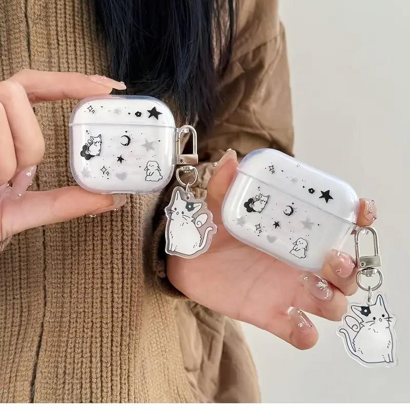 Ins wind transparent stars for airpodspro1 protective case second and third generation new wireless bluetooth AirPods 1