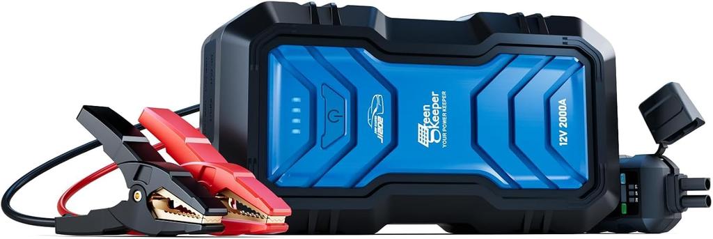 Jump Starter, 12 V, 2,000 A, Peak 1,000 A Start Current, Up to 7.0