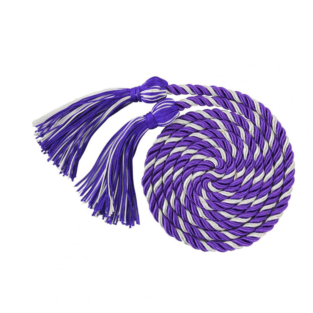 1.7m Graduation Honour Rope Hanger Thick Twisted Rope with Tassel Color-Blocking Tight Knitting Bachelors Master Honour Rope
