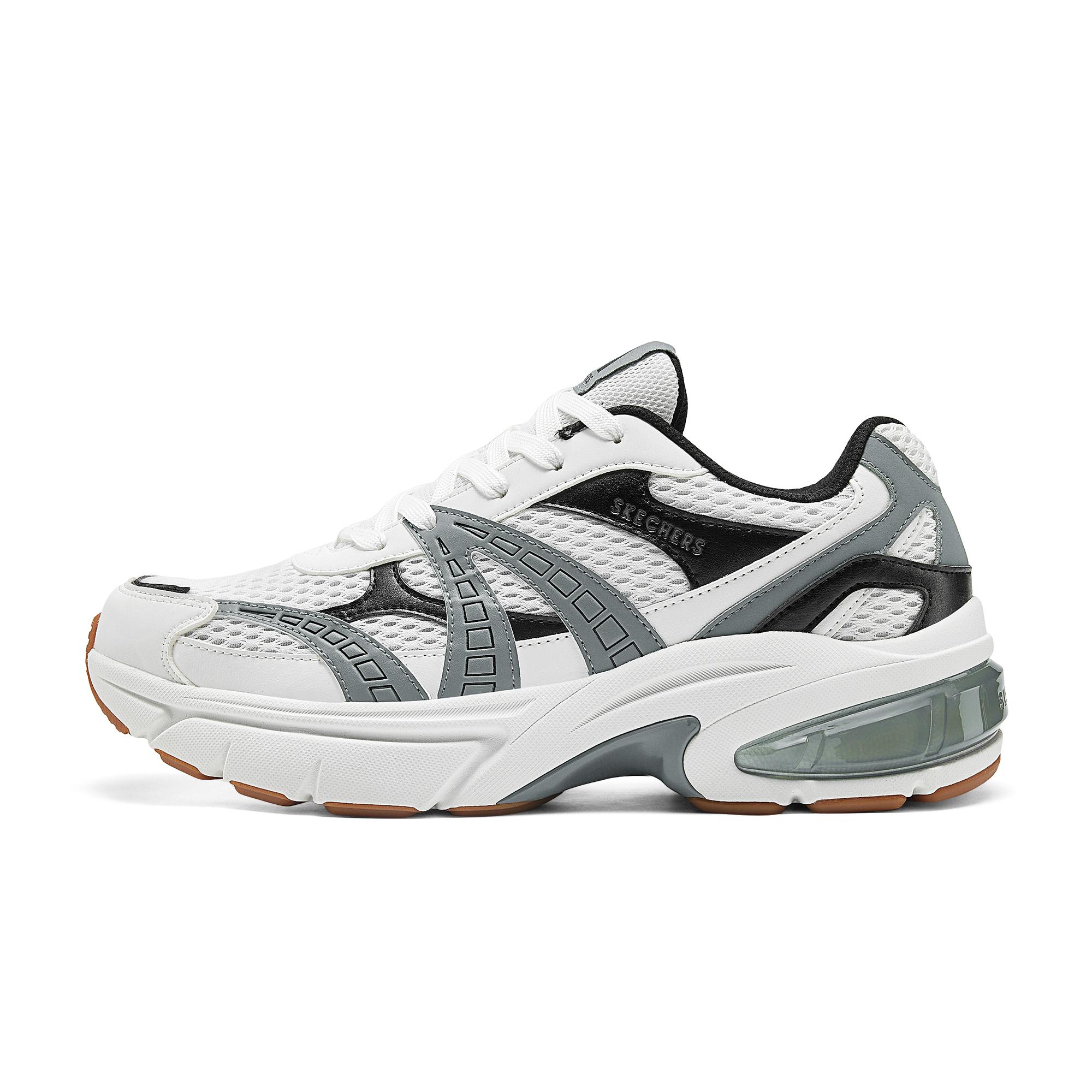 Кроссовки Skechers Shadow для бега Удобные Универсальные Прочные Низкие Мужские кроссовки Белый Серый 183215-WBK 39.5