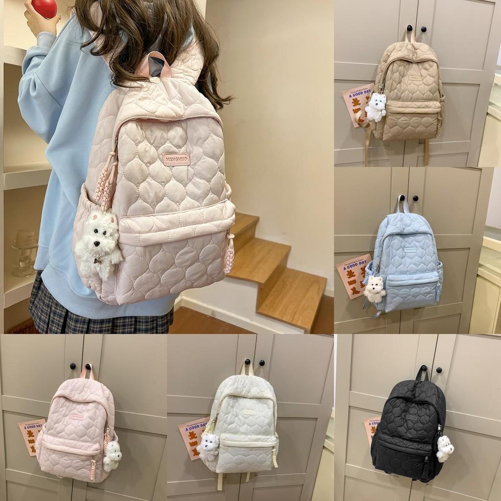 Nylon School Backpack For Teens With Padded Laptop Compartment And Pouch For Casual Travel