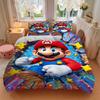 3pcs bedding set Mario Adventure Includes 1 Comforter + 2 Pillowcases, Without Pillow Inserts, Soft Comfortable,a0909172