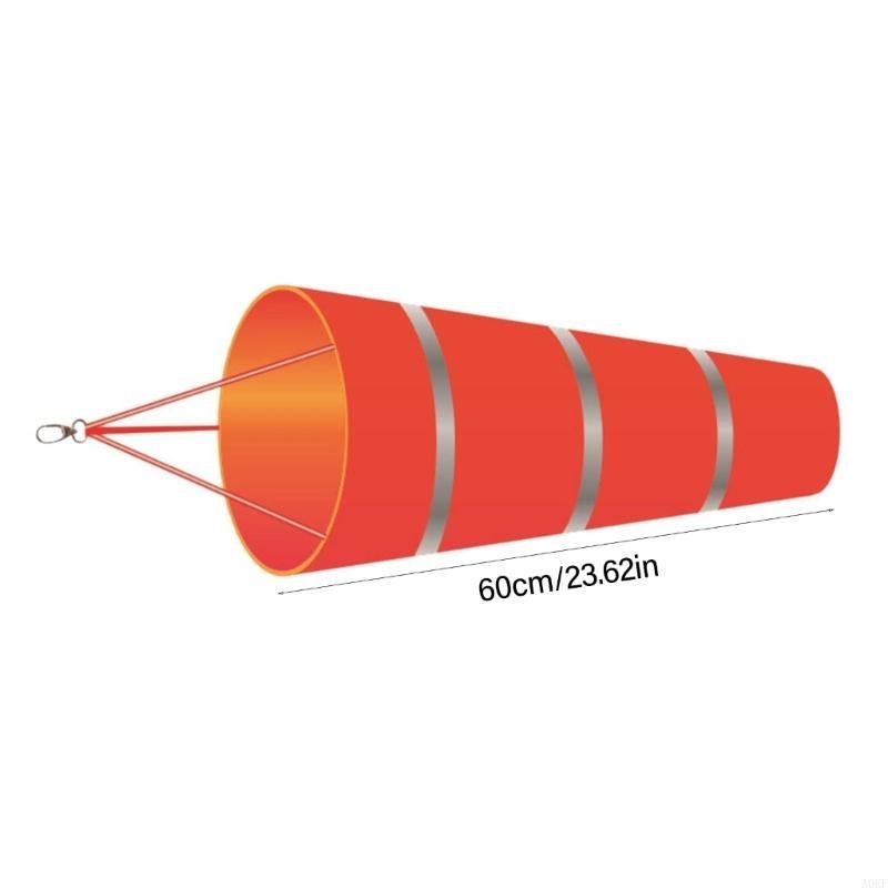 Reflective Plastic Windsock Outdoor Wind Direction Flag with Fluorescent Belt Wind Sock for Garden or Patios Decoration A0KF