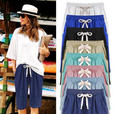 Women's Slim Summer Harem Pants - Mid-Length, Loose, Plus Size, Thin Shorts