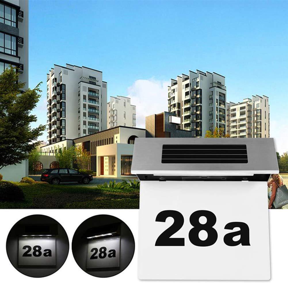 Solar LED House Number Light - Wall-Mounted Light Control