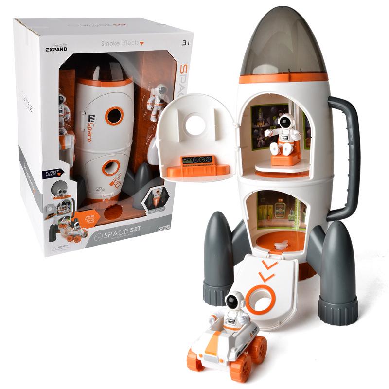 Children's Educational Space Toy Set: Rocket, Space Station & Astronaut