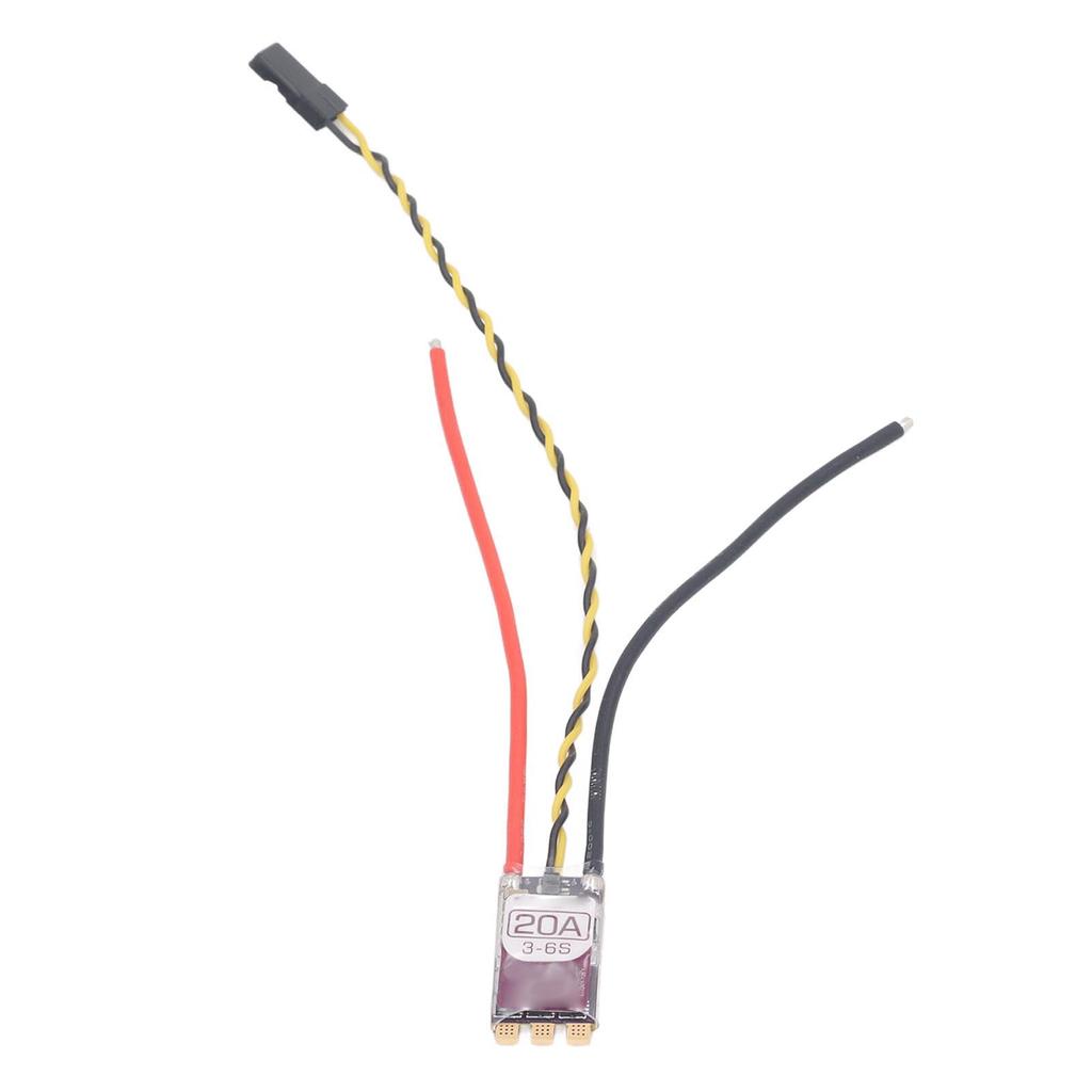 Electronic Speed Controller 3 to 6S 32 Bit Low Noise 20A Drone ESC Replacement Support 128K