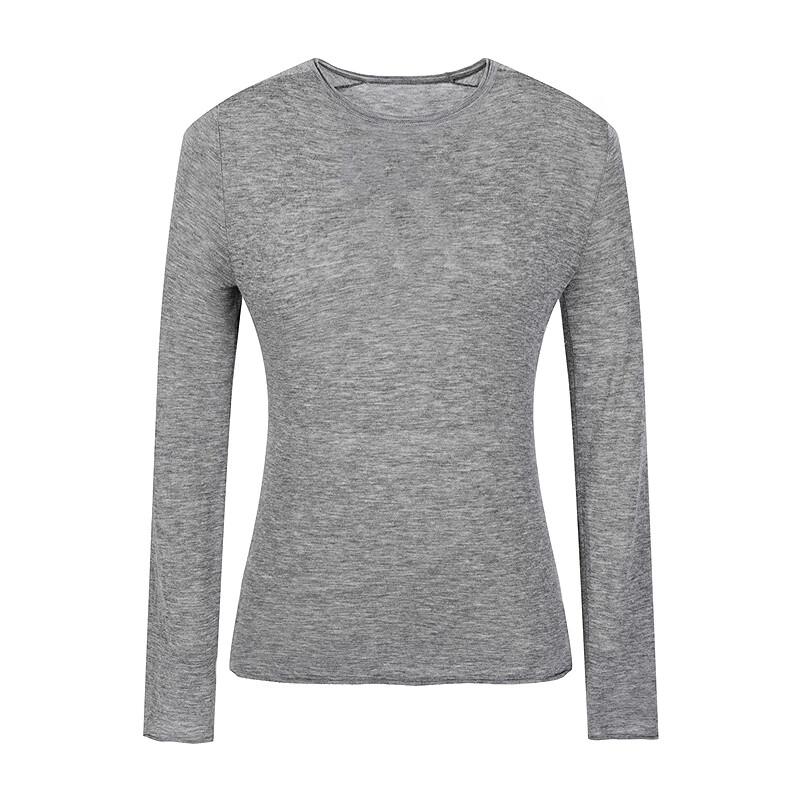 LESS 2025 Spring Slim Fit Round Neck Pullover Sweater