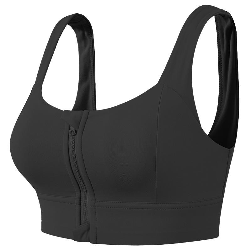 

Спортивный бюстгальтер с высокой поддержкой, на молнии спереди, противоударный, для йоги и бега Medium