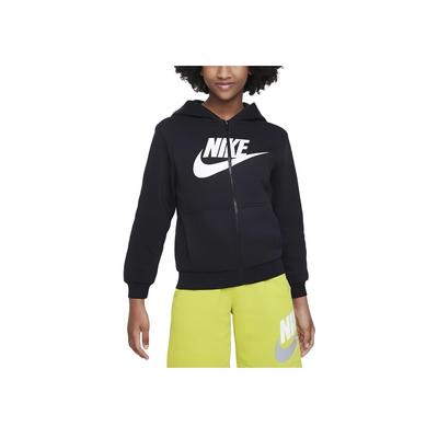 Nike Sportiniai drabužiai Club Fleece su logotipu spausdintas gobtuvas Vaikams gobtuvai Juodas FD2990-010