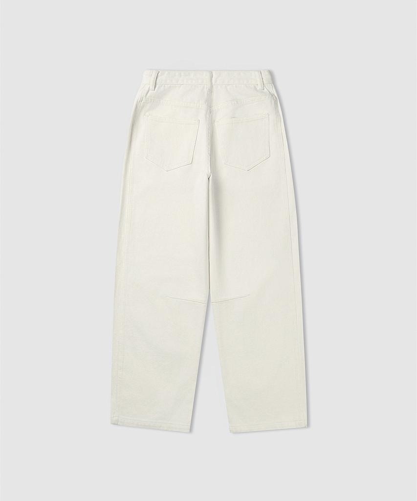 Eoneolleokodeuumeon Low Curved Wide Pants (3 Colors)