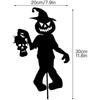 Scary Zombies Alloy Garden Stake Decorations, Eye Catching Front Yard Horror Decor, Craft with Scary Black Decorative Pile for Halloween Party