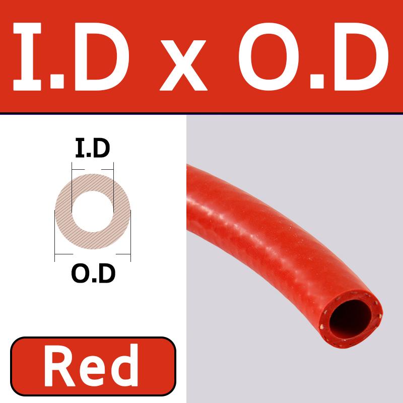 1m/Lot Inner Diameter 6-32mm Silicone Hose High Presure Automobile Cylinder Vacuum Pipe Double Layer Pinch line Rubber Hose