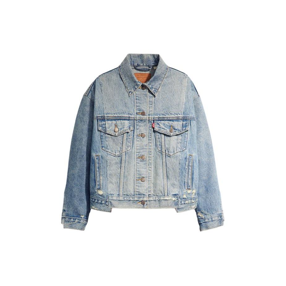 Levis 90s Color Block Long Sleeve Denim Jacket Women Jackets Blue A7433-0000