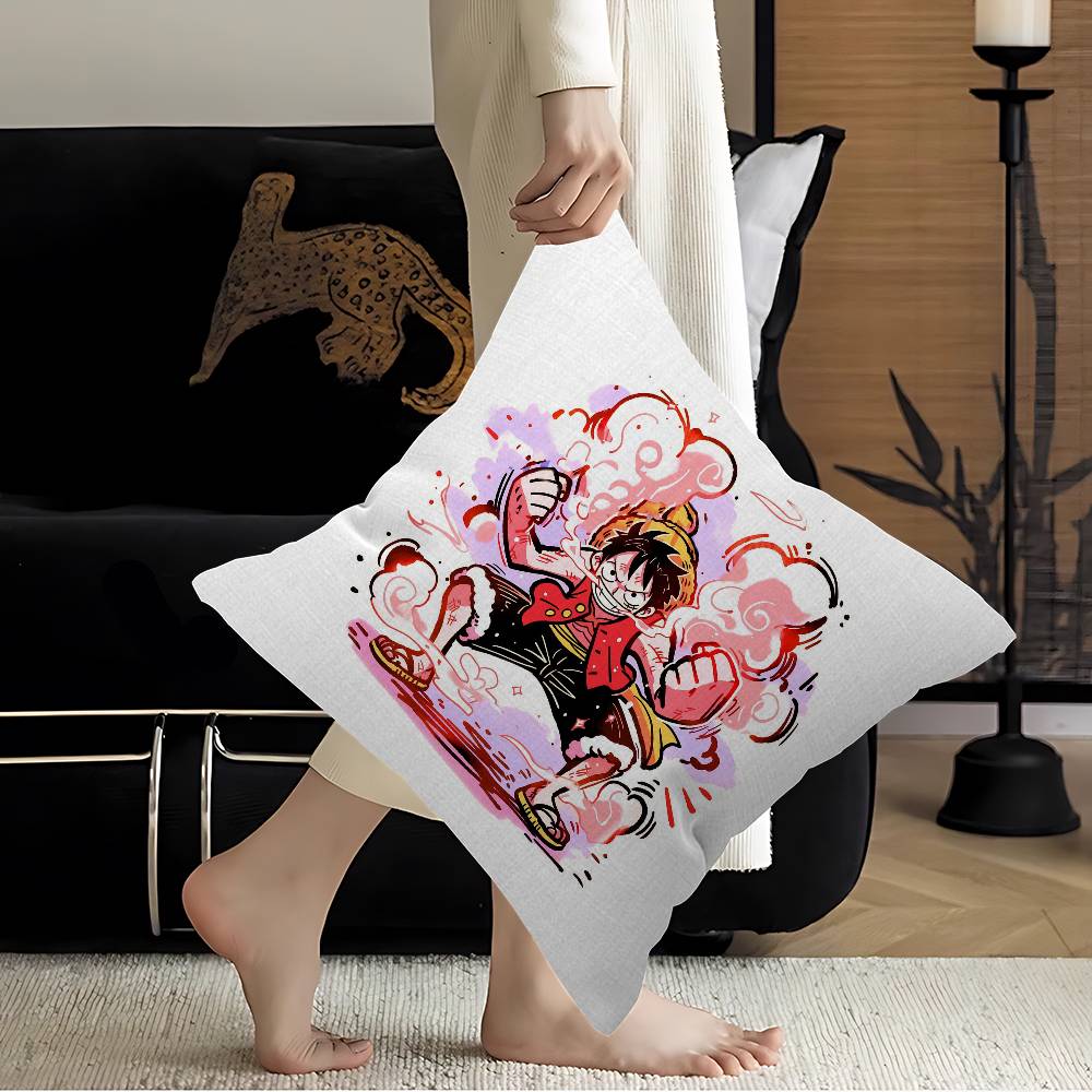 

Japanese popular Anime OOne PPiece Personalized picture text home decorative pillows Household Gifts xcm 30x30 cm