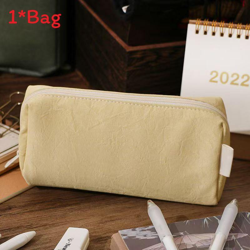 Korean Style Waterproof Pen Case With Multilayer Storage For Students
