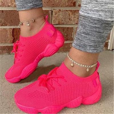 Unisex Herren Damen Sneaker Netzschuhe Sommer Atmungsaktiv Kreuzschnürung Plateau Runde Spitze Lässig Mode Sport Schnürung Weiblich Mädchen