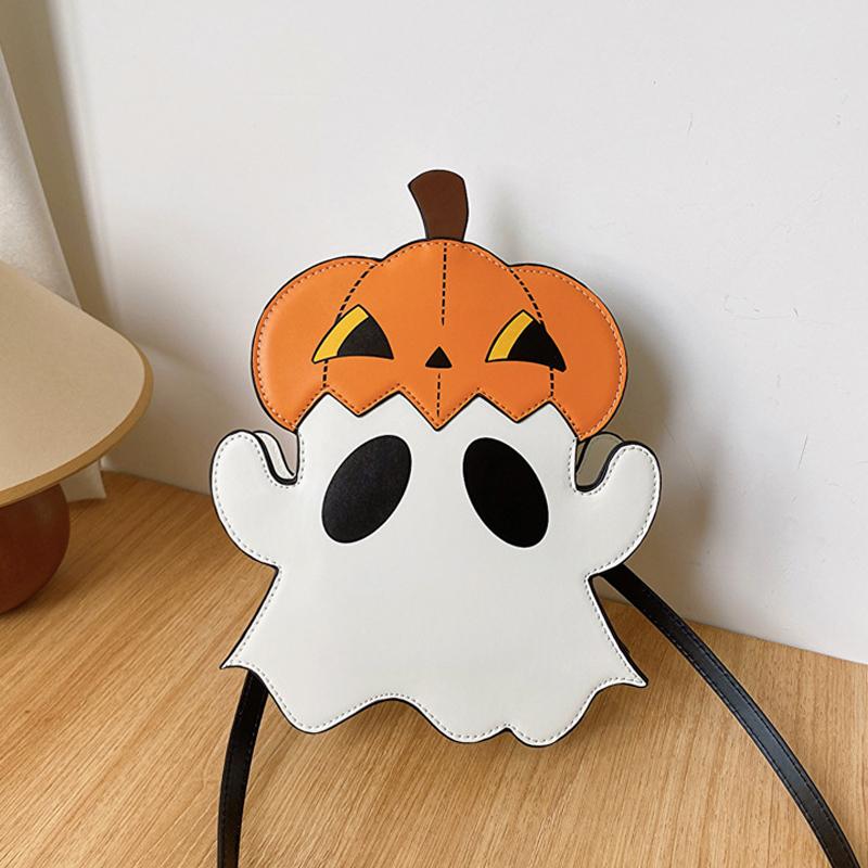 Halloween Creative 3D Cartoon Cell Phone Purses Pumpkin Ghost Design Cute Shoulder Bag Personalized Candy Color Crossbody Bags CLE
