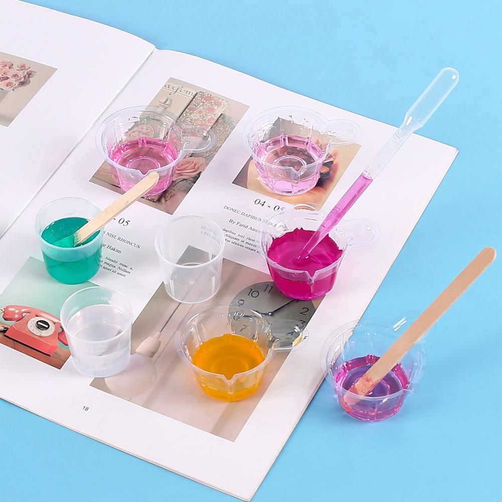 Resin Mixing Casting Tools Kit Set Measuring Cups Wooden Sticks Droppers Stirring Rod Spoon Finger Cot DIY Craft Jewelry Making