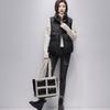 Autumn and winter hooded outer wear down cotton vest vest double zipper short coat women