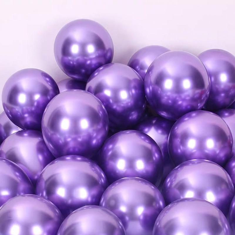 Metallic Latex Balloon Set for Birthdays, Weddings, and Holiday Decor