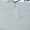 2Pcs Acrylic Leaf-Shaped Water Drop Christmas Ornaments Transparent Icicle Pendant Christmas Tree New Year Decoration Winter