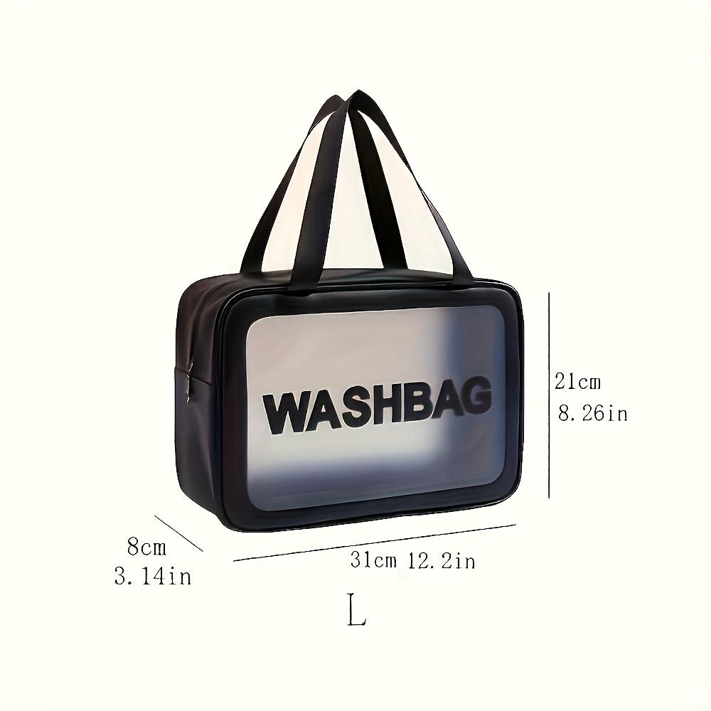 Options Large Capacity Waterproof Toiletry Bag - Transparent PVC, Odorless, Portable Travel Cosmetic and Accessories Storage Pouch