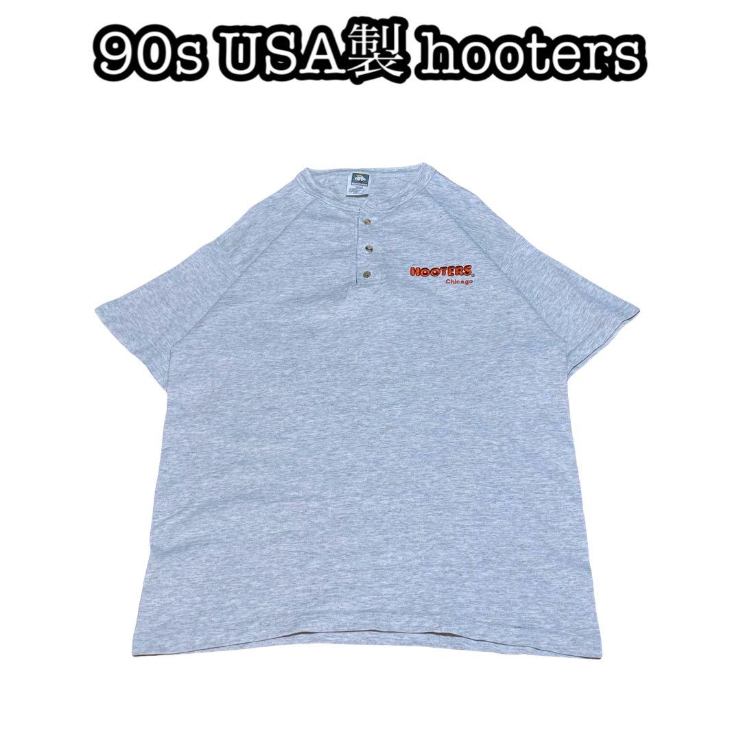 

[USED] Vintage 90s HOOTERS Henley T-shirt, Made in USA