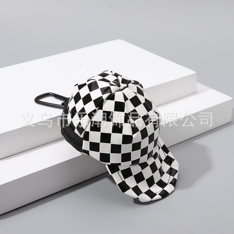 

Модная клетчатая кепка-плоскодонка, сумка для наушников и ключей: Кошелек для монет, Косметичка, Мужской аксессуар, Подвеска