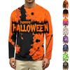Men's Casual Long Sleeve T-Shirt Crew Neck Printed Graphic Top Comfortable Fit Soft Fabric Durable Stitching Suitable for Everyday Wear