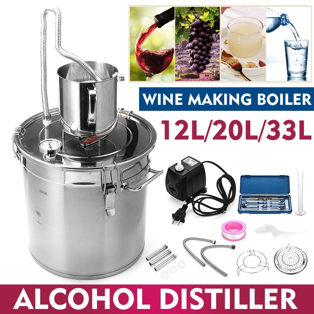 220V-240V 12L/20L/33L Stainless Steel Distiller Small Brewing Equipment Wine Making