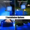 2/6PCS Blue Soalr Garden Light Outdoor Solar Spotlight IP65 Solar Wall Light Adjustable Brightness Solar Lamp For Garden