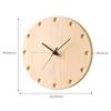 Hacoa Wall Clock Walnut Round-W H150-W