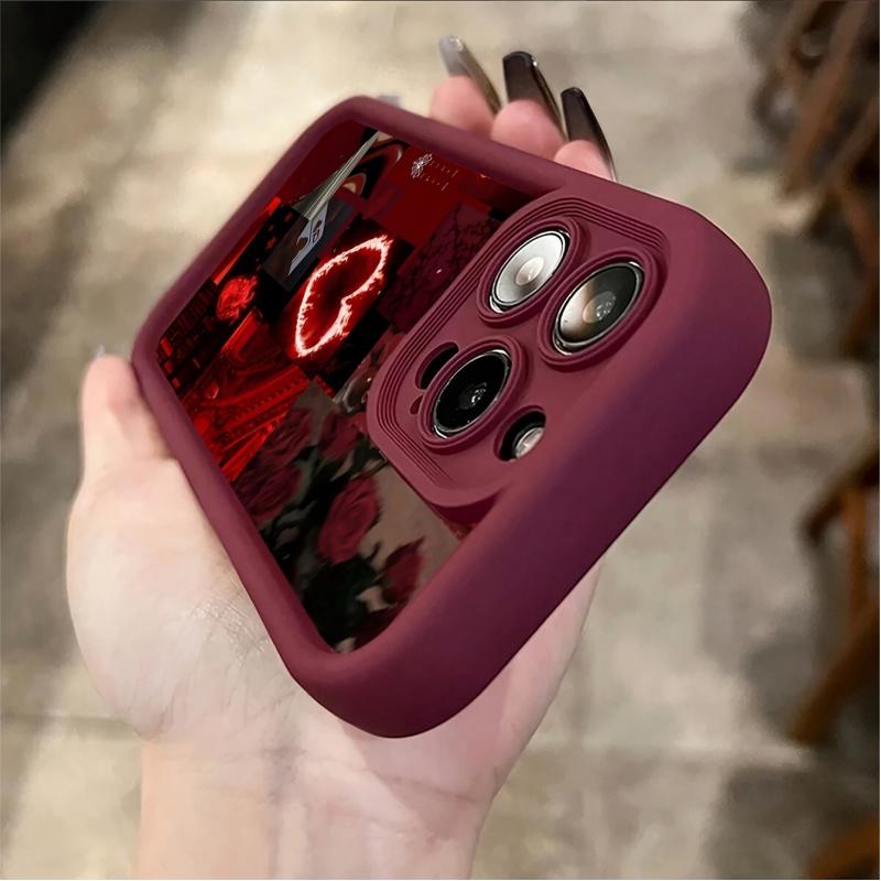 Heart pattern embossed graphic phone case for iPhone 15 14 13 12 11 x XR Xs SE2 SE 8 7 plus pro Max mini silicone back cover
