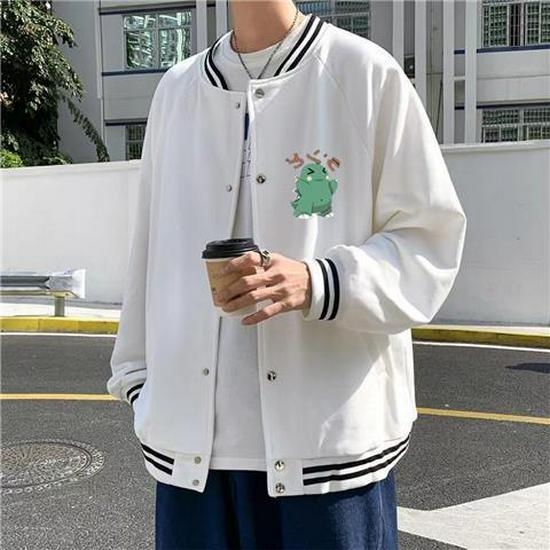 Men s Trendy Loose-Fit Fashionable Baseball Jacket S (60-80 jin)