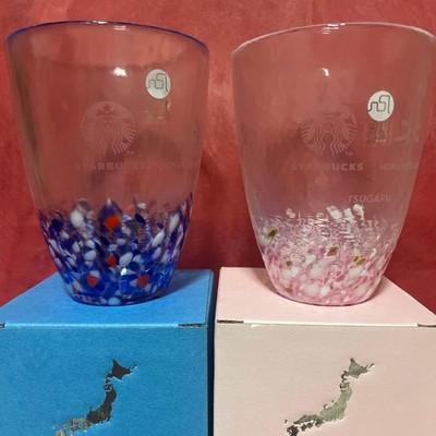 STARBUCKS JIMOTO MADE Tsugaru Vidro Glass A-Set Hirosaki Aomori 266ml w Box