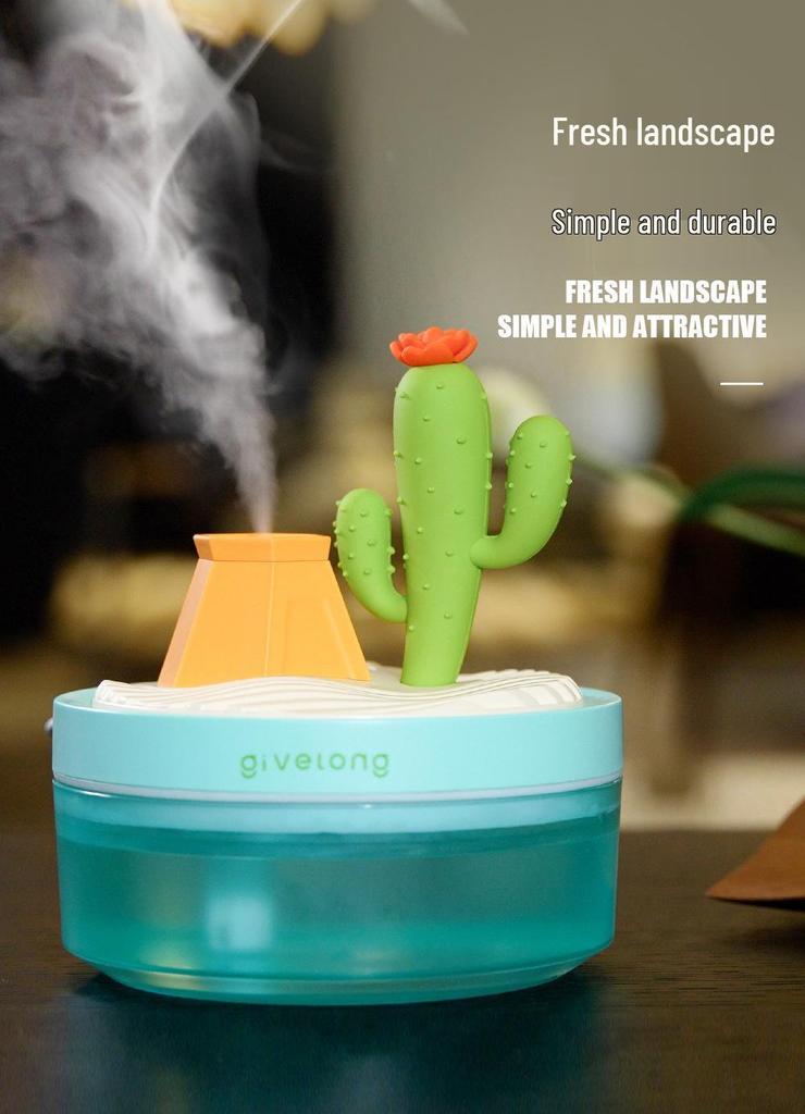 Seven-Color USB Flower Air Humidifier for Desk or Car