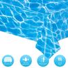 Blue Sea Ocean Theme Tablecloth 137x274cm Ocean Wave Table Cloth Happy Birthday Party Decor for Table Decor Summer Birthday