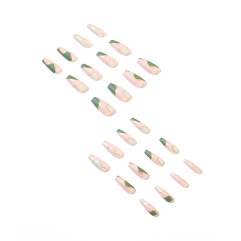 Wearing Nail Graffiti Color Matching Manicure French Nail Piece Press On Nail Fake Nail, Manicure