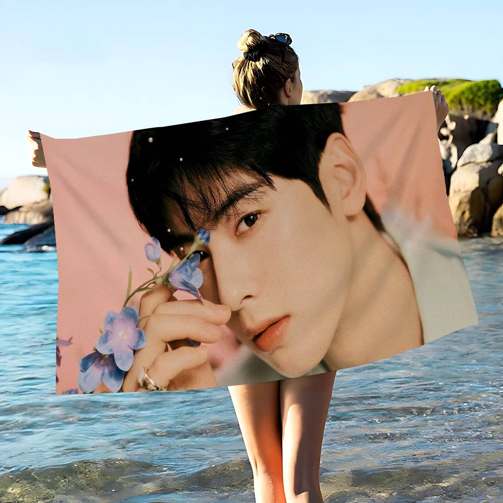 Singer C-Cha EunWooS Bath Towel Microfiber Soft Water Absorbing Breathable For Girl Kids Decorative Cartoon Beach Towel