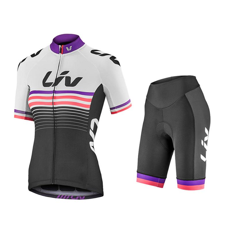 LIV Dámské 2026 Cyklistické oblečení Triatlon Krátký rukáv Cyklistické dresy Sety Maillot Ropa Ciclismo MTB Oblečení Cyklistické dresy