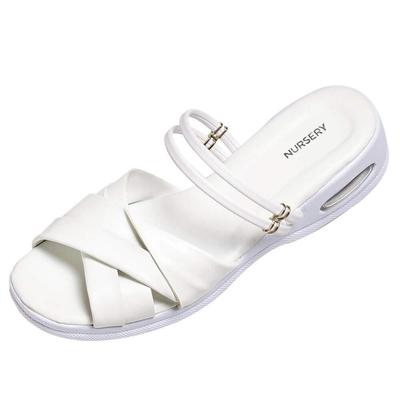 Nursery Lightweight EVA Air Size 9846401A Turn-Color 2-Way Sandals, Women's, LL, White,