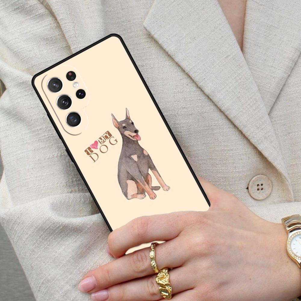 Doberman Dog Cell Phone Case for Samsung Galaxy S26 Ultra S25 S24 S23 S22 S21 S20 Note10 Cover